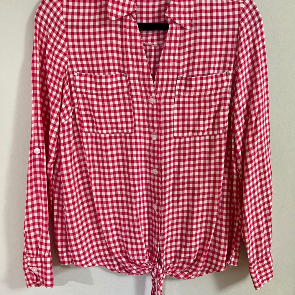 Pink Gingham Top